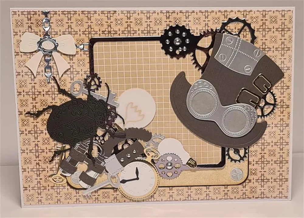 Steampunk Gear Frame Metal Cutting Dies DIY Scrapbooking Paper Craft Handmade Make Album Card Embossing Template 2026 Arrivals 3