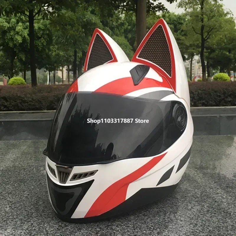 

Advocacy Personality Helmet Can Not Be So Ordinary Ice Cream with A Pair of Cat Ears Personalized Helmet Cool Capacete