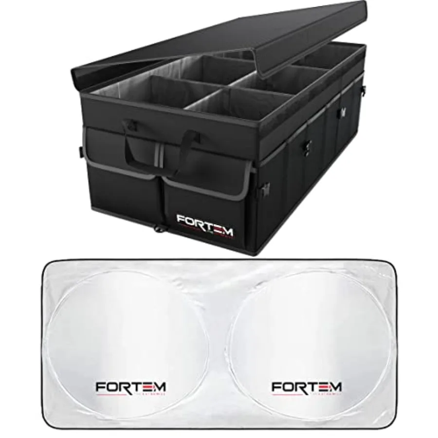 

Органайзер для багажника автомобиля, черный, очень большой + солнцезащитный козырек на лобовое стекло