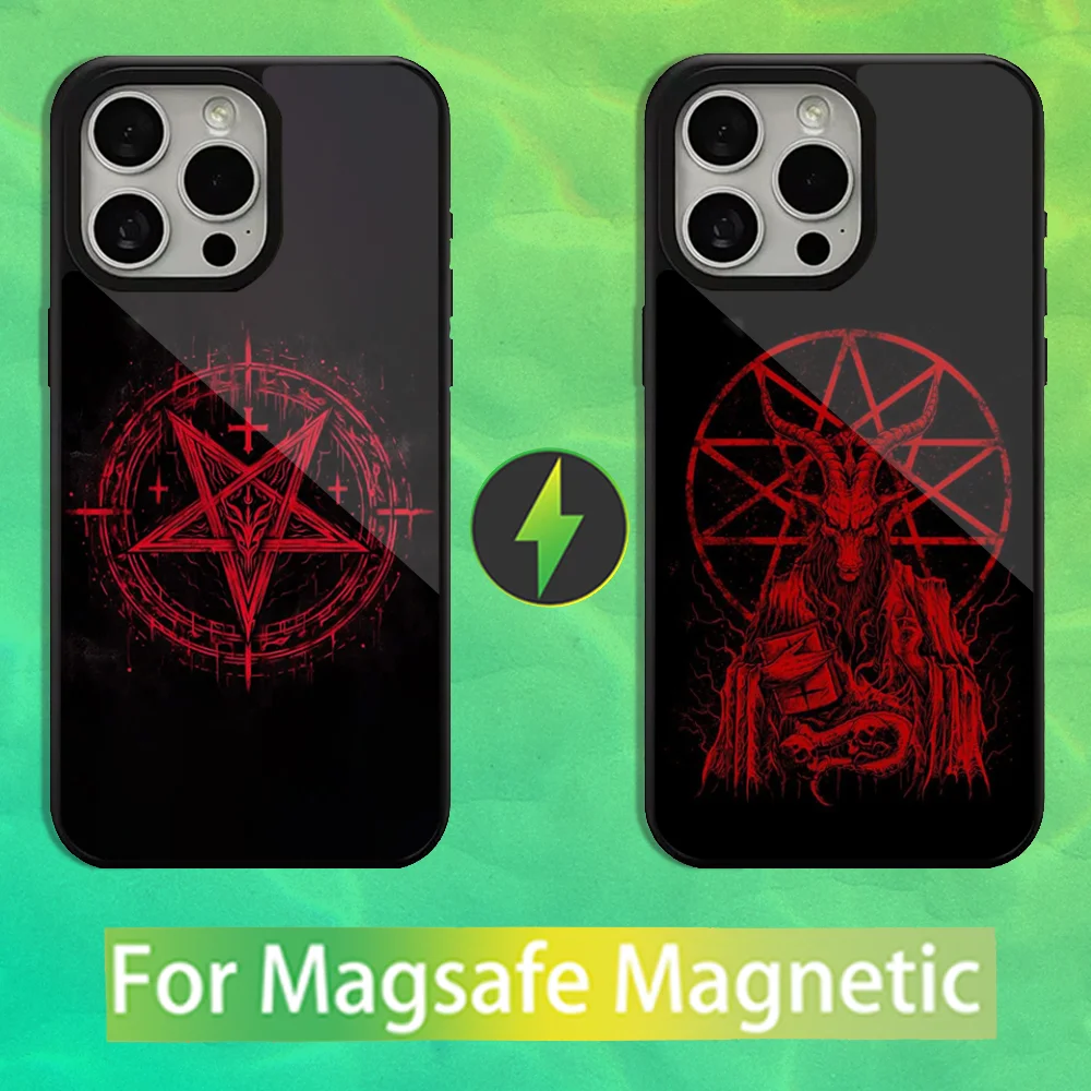 

Hell Pentagram Satanic Phone Case For iPhone 16,15,14,13,12,11,Pro,Max,Plus,Mini,Magsafe,Magnetic Wireless Charging Case