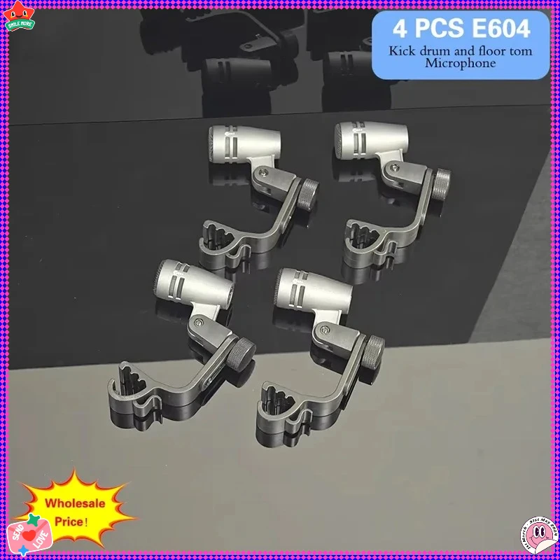 

НОВИНКА 2026: Комплект из 4 оригинальных динамических микрофонов Evolution 600 Series E604 для ударных установок и малых барабанов