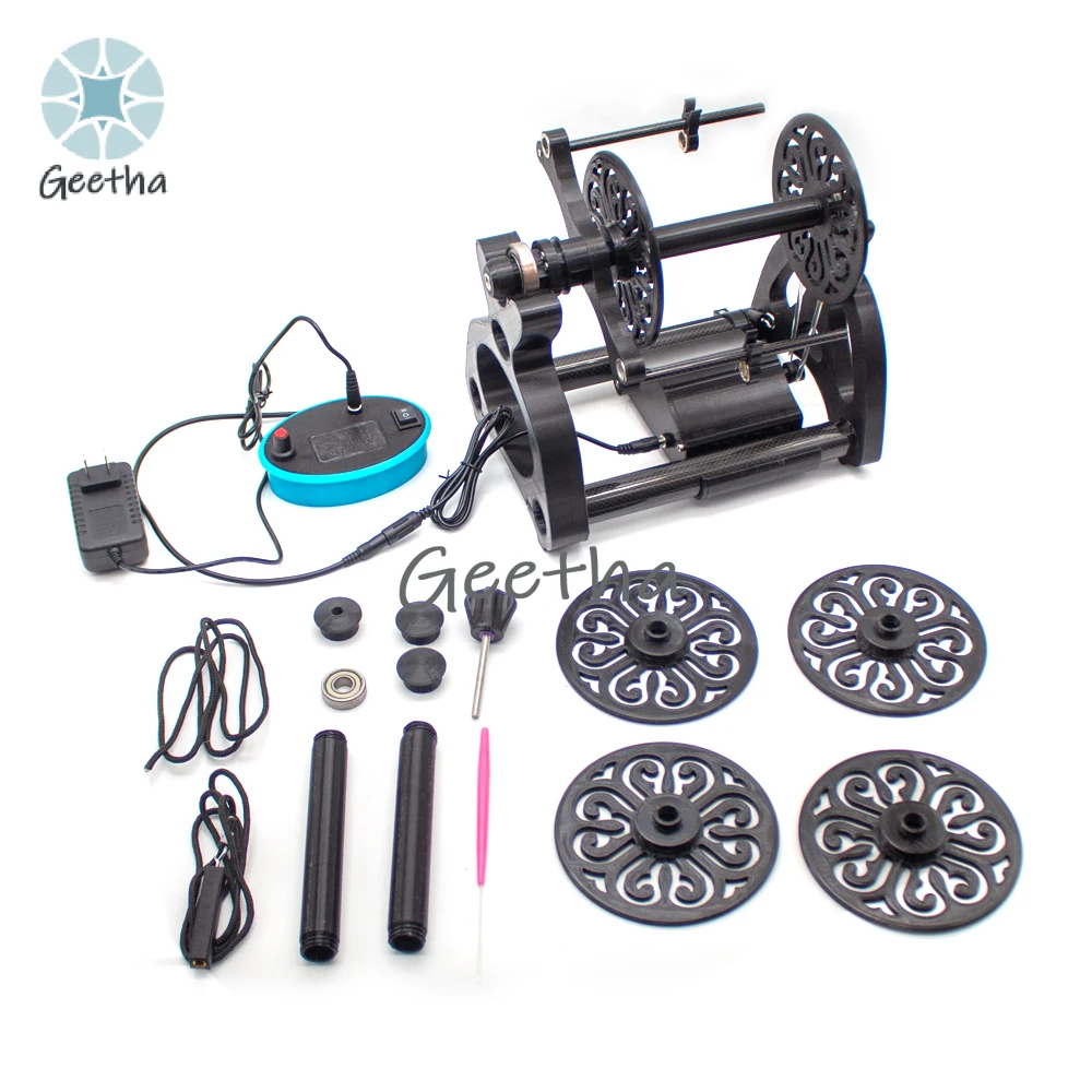 AC100-240v Household Digital Display Mini Electric Spinning Wheel, Wool Fibre Twisting, Forward and Reverse