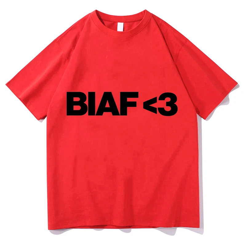 Rapper Young Miko BIAF Letter Printed T Shirt Men Women Fashion Hip Hop Pop Music T Shirts Summer Short Sleeve Casual T-shirt