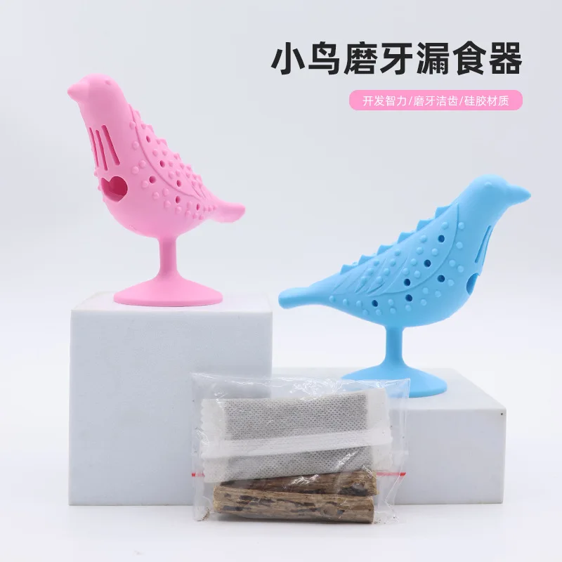 

New Cat Silicone Chew Teething Food Dispenser Catnip Wood Polygonum Random Suction Cup Toy