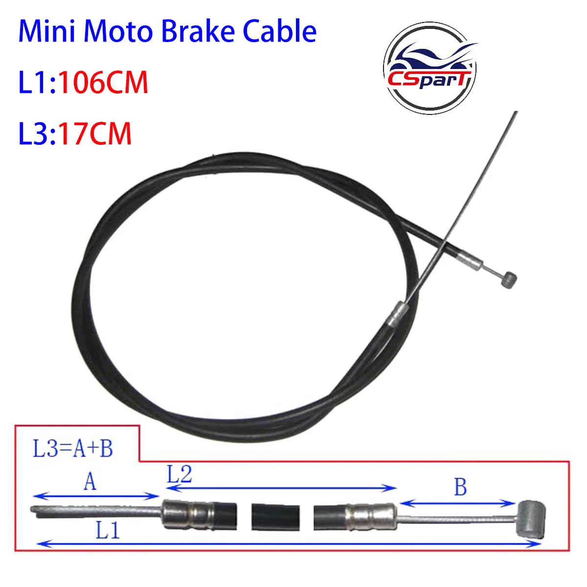 

106CM 41.7 Inch Rear Brake Cable Mini Moto ATV Pocket Dirt Pit Bike Scooter Chopper 33CC 43CC 47CC 49CC