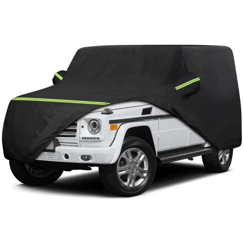 

outdoor Windproof Car Covers for Mercedes Benz G-Class 500 550 650 2004-2024 Rainproof hailproof and dustproof with Zipper Door