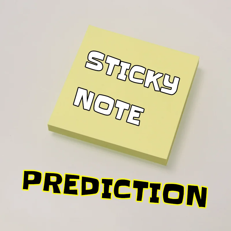 Sticky Note Prediction Magic Tricks Close Up Street Illusions Gimmicks Mentalism Props Mind Reading Note Pad Prediction Magia