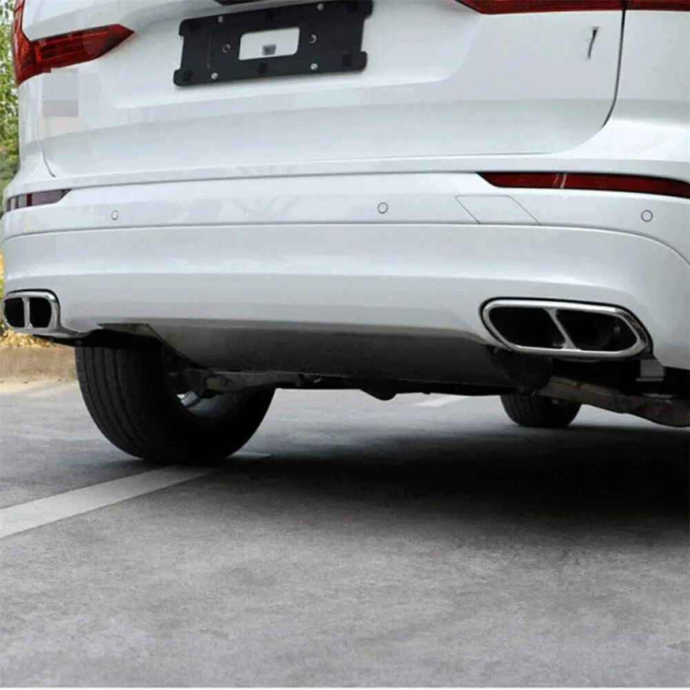 

2PCS Stainless Steel Car Rear Exhaust Pipe Cover For Volvo XC60 2014-2021 Muffler Tail Pipes Tip Decorative Trim Accessories