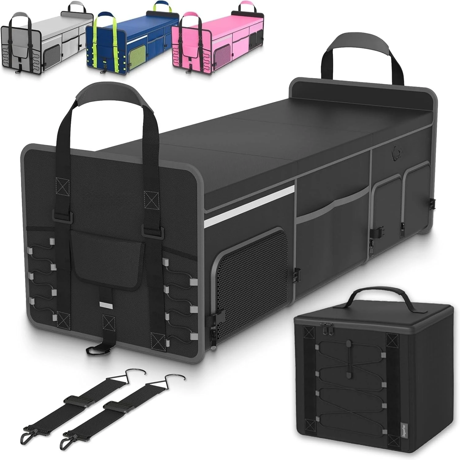 

95 liters, 35 inches x 13.8 inches x 11.8 inches | Dedicated shoe bag and 26-liter ice pack | Foldable, suitable for SUVs/sedans