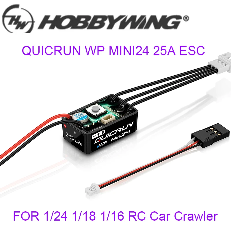 HOBBYWING QuicRun WP Mini24 25A ESC Outer 1621 3500KV Motor Brushless Sensorless for 1/18 1/24 RC Model Car Crawler