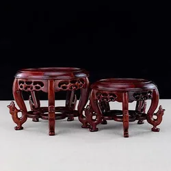 Solid Wood Crafts with Round Phoenix Head, Smelch Branches, strange Stone Vases, Bonsai Decorations, Jade Ware, Fish Tank Base