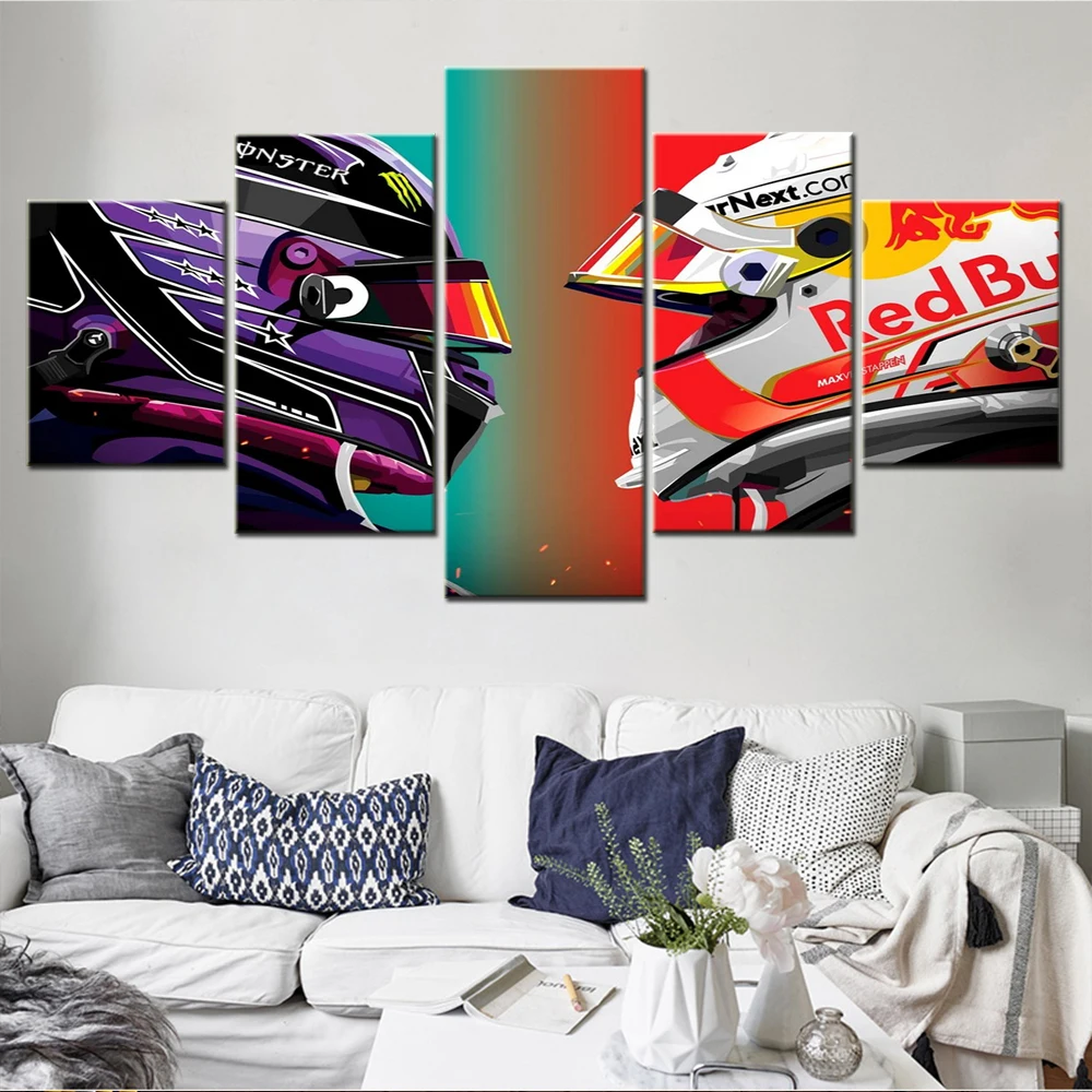 

Motorcycle Poster Painting 5 Pieces Canvas Art HD Picture Prints Living Room Bedroom Mural Modular Home Decor Interior Artwork