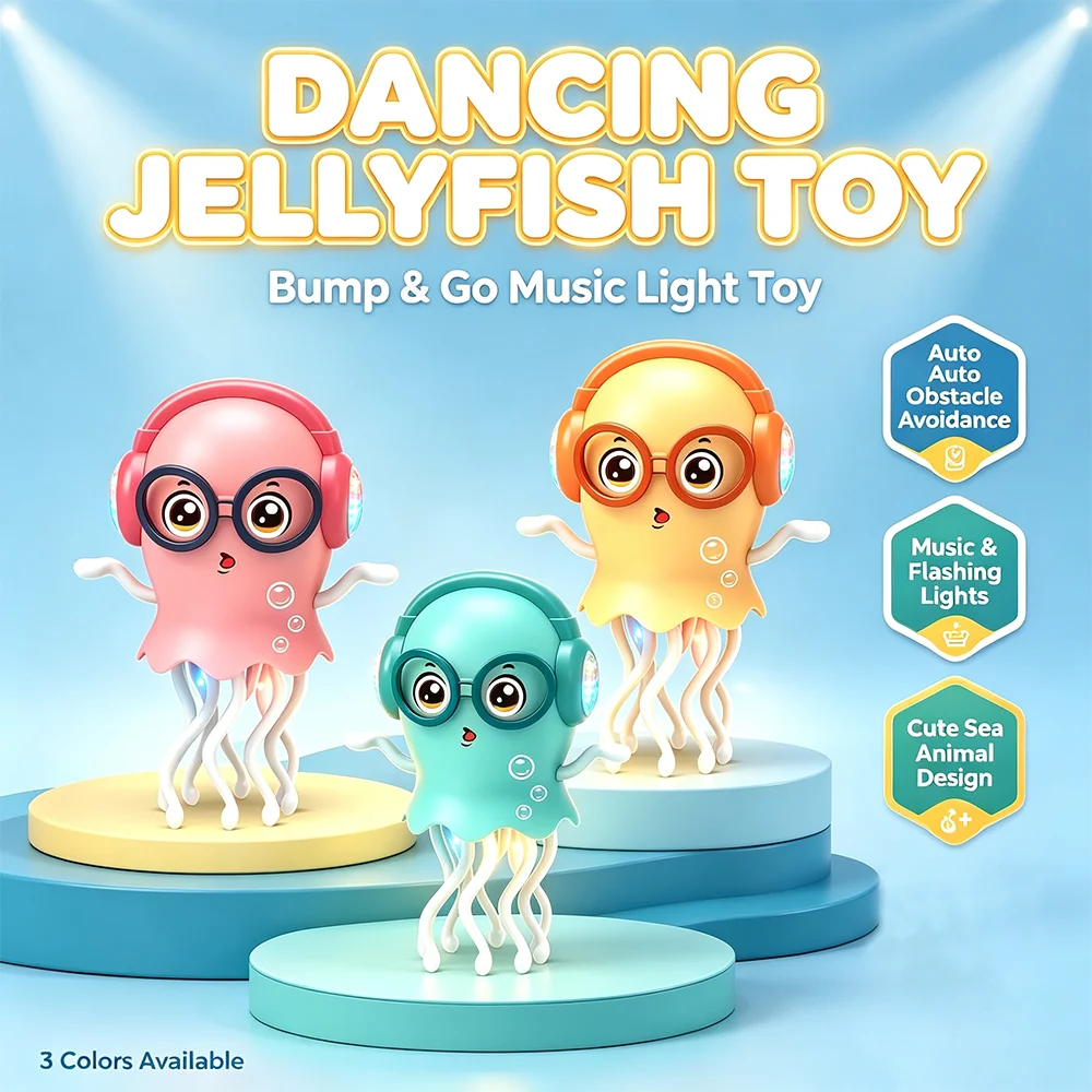 Dancing Jellyfish Toy Music LED with Music Flashing Lights Birthday Gift Toys For Children Early Education Educational Toy Gifts