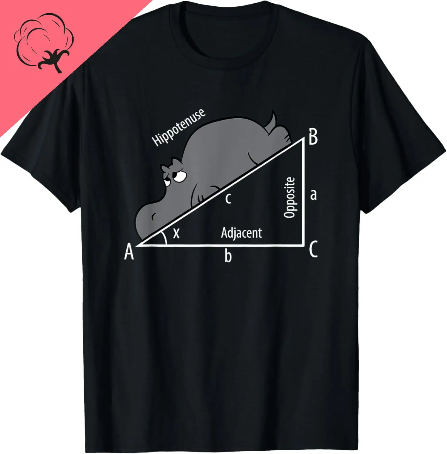 Funny Math Humor Hippotenuse Hypotenuse Funny T-Shirt Print Original Design Gifts T Shirts Cotton Unisex Summer Streetwear Tops