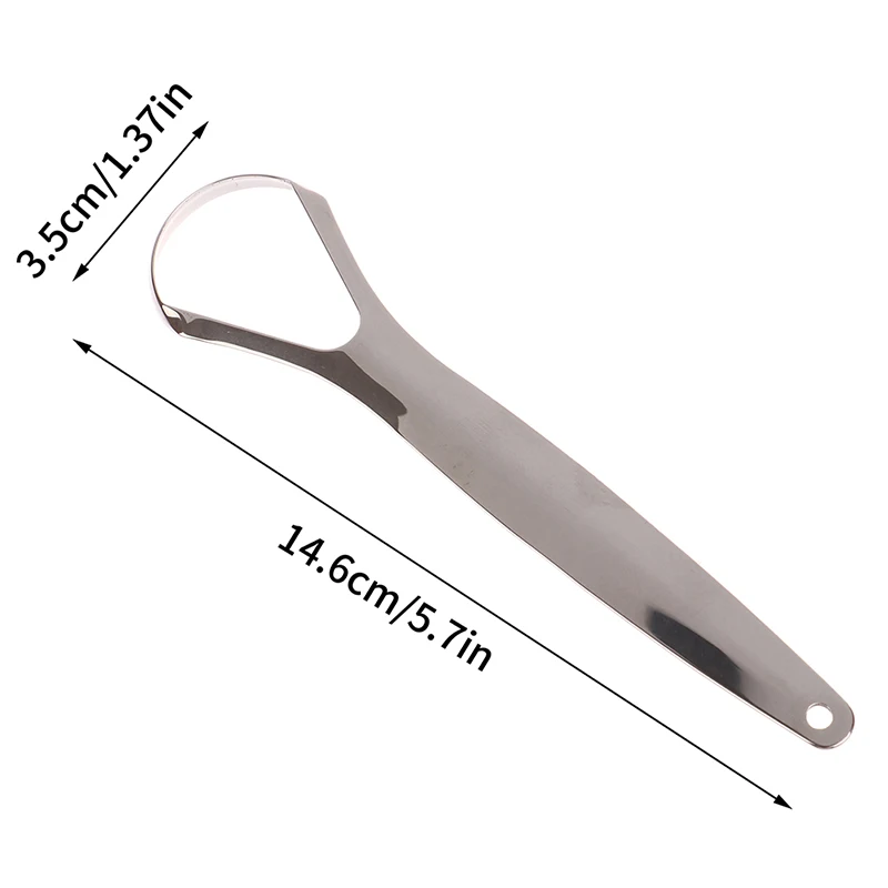 مكشطة لسان من الفولاذ المقاوم للصدأ للبالغين ، منظف ، درجة جراحية ، التخلص من رائحة الفم الكريهة ، لسان معدني ، مكشطة ، فرشاة ، طقم أسنان ، 1 روض