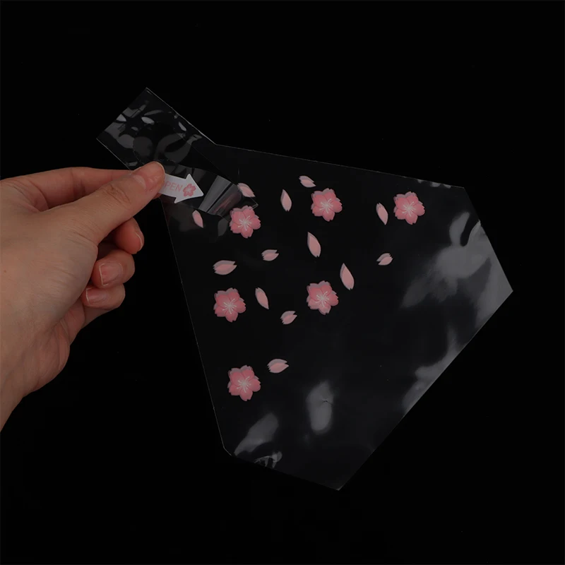 50pcs Cherry Blossoms Triangle Rice Ball Packing Bag Nori Seaweed Onigiri Sushi Bag Sushi Making Mold Tools Bento Accessories