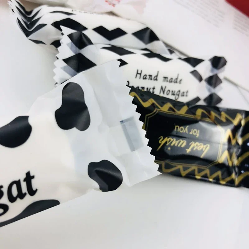 200 قطعة نوجا السكر حقائب بلاستيكية لتقوم بها بنفسك اليدوية كيس تغليف الحلوى الفول السوداني منتفخ مغلفة الغذاء حزمة أكياس صغيرة مخبز الديكور