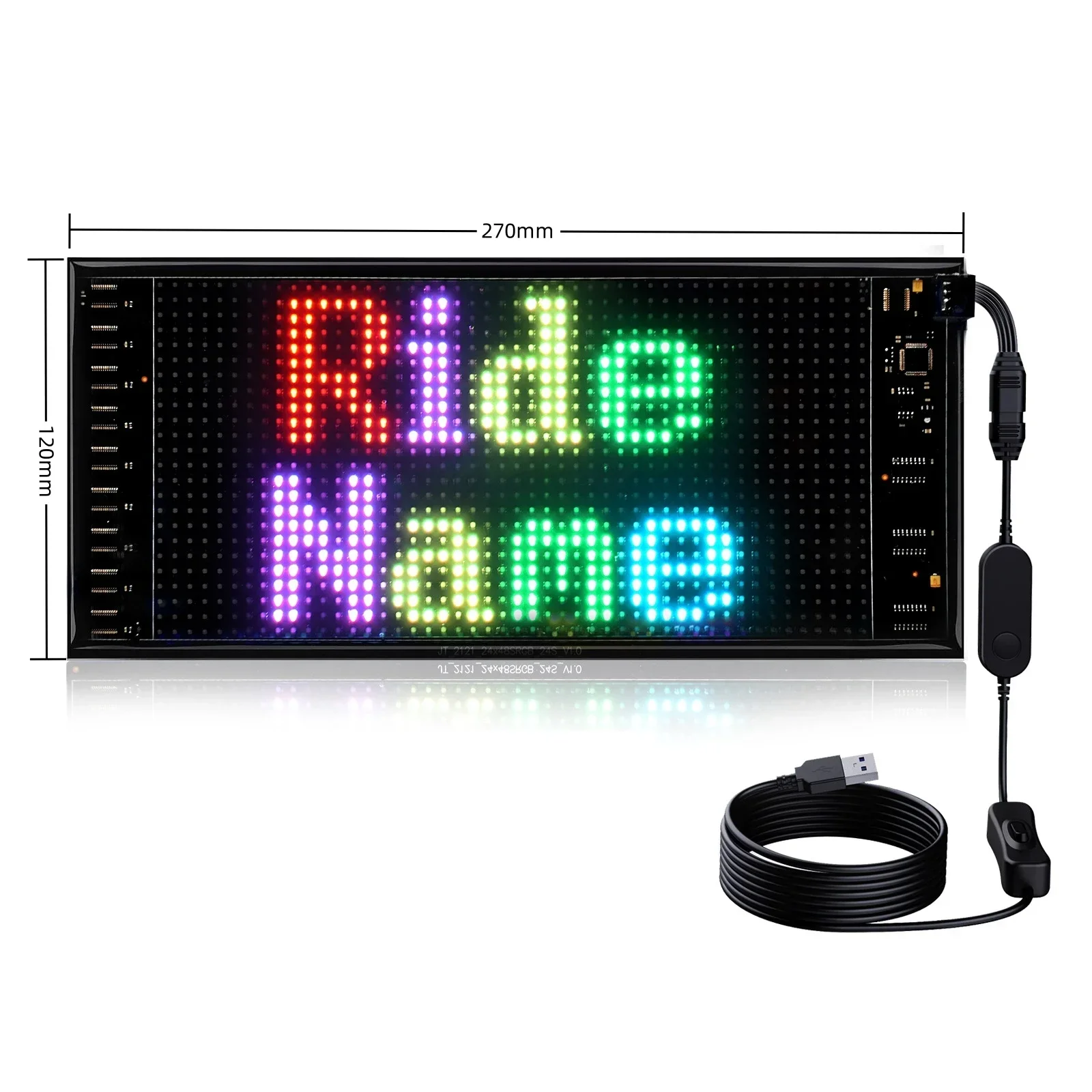 Imagem -04 - Impermeável Smart Led Matrix Pixel Panel Tela Flexível Pattern Graffiti Signs Animação Display Loja de Carros Rolagem Faça Você Mesmo 12x27cm