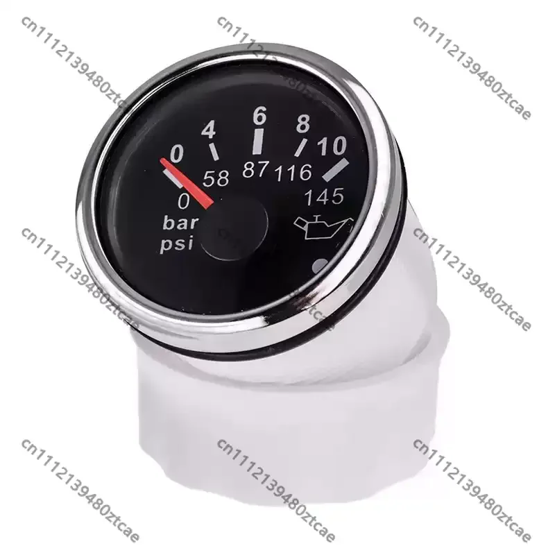 12 24V Diesel Engine Oil Pressure Gauge 0-10bar With Pressure Sensor For Marine Vehicle Machinery