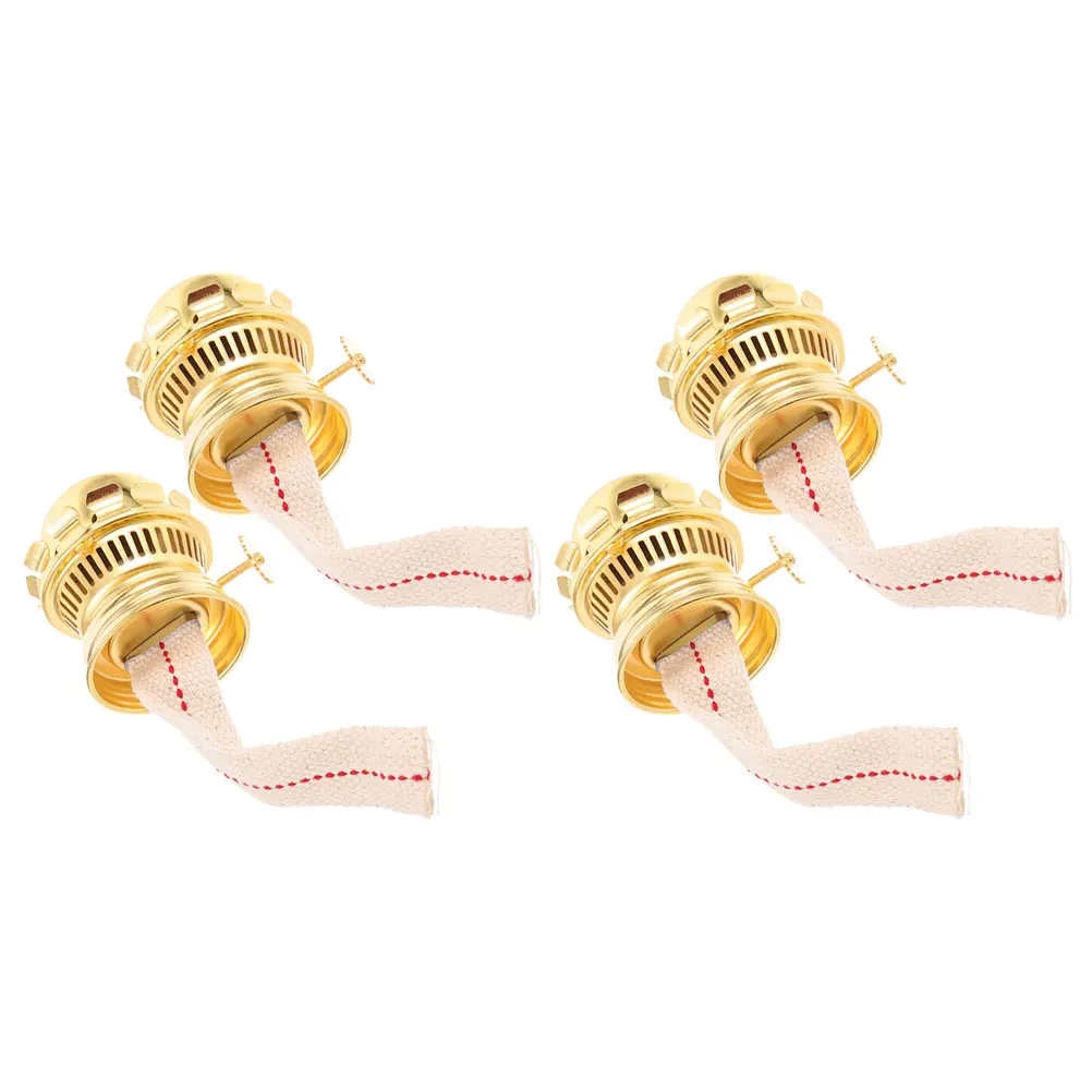

4 Pcs Oil Lamp Accessories Kerosene Lamp Wick Burner Holder Replacement Parts for DIY Lighting Supply