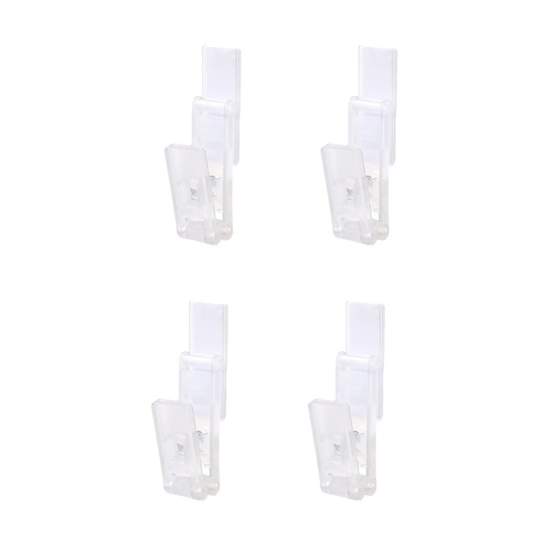 KX4B Space Saving Plastic Clips For Organizing Household Items Easy To Clean Clear Foldable Hanger For Hanging Gloves Towels