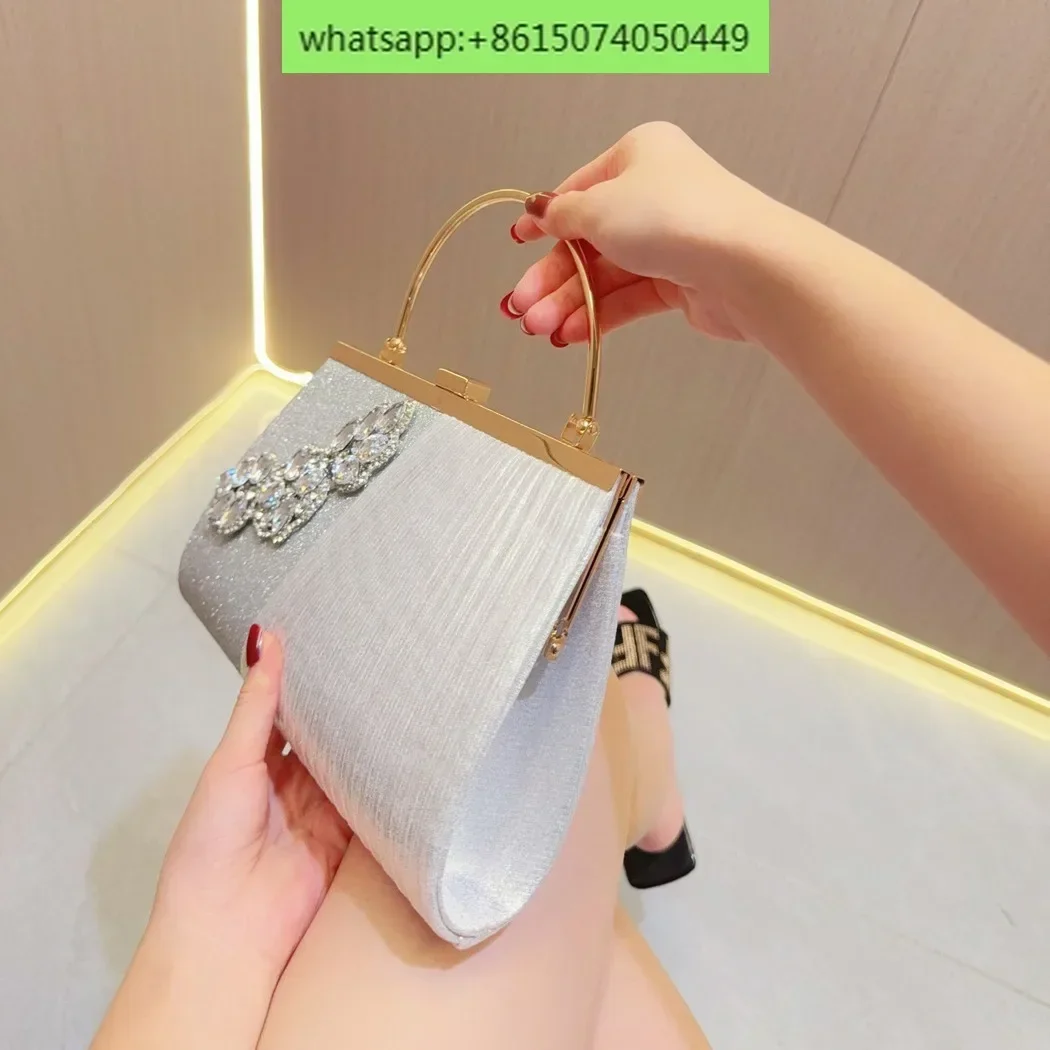 

Simple and stylish diamond-encrusted handbag bag party party banquet bag rhinestone dress diagonal dinner bag