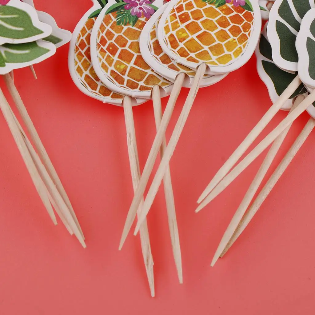 Paper Cake Toppers Graduation Cake Decor Hawaiian Summer Party Picks for Birthday and Weddings