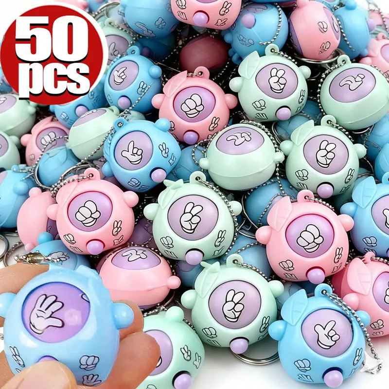 50/1pcs Mini Pop Keychains Toddler Sensory Fidget Toys Bulk Classroom Prizes Kids Birthday Party Favors Gifts