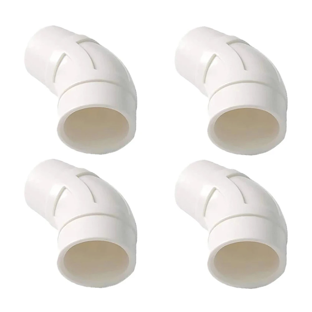 Effective Cleaning Pool Cleaner Elbow Easy Installation Pool Cleaner Parts Semi-flexible PVC Semi-flexible PVC 4 Pieces Set