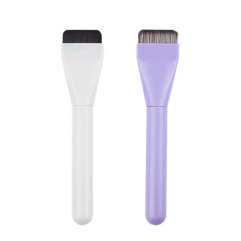Brocha para base líquida con logotipo personalizado, brochas de maquillaje superiores planas más finas, brocha para máscara individual, productos de belleza Kabuki, venta al por mayor, 10 unids/lote