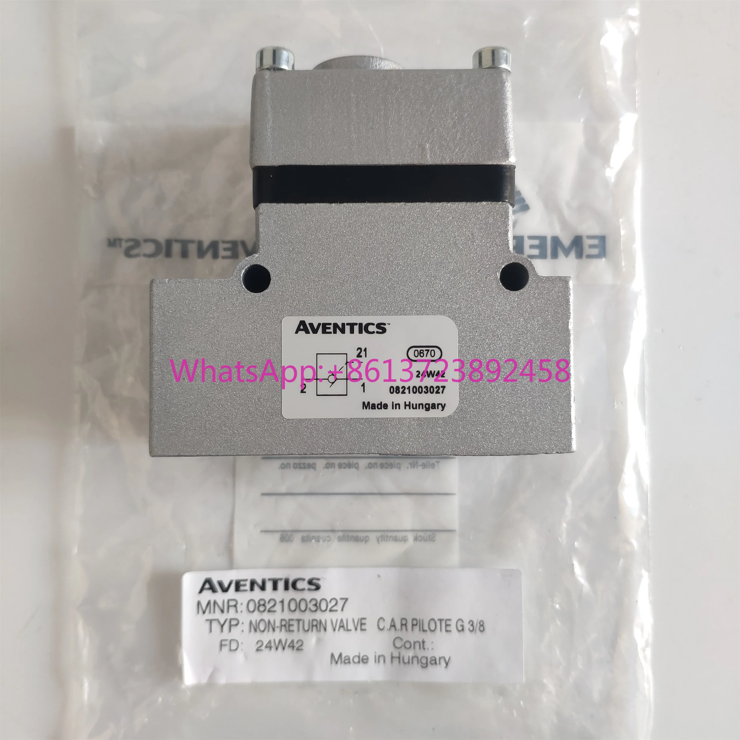 

Originate AVENTICS NR02 Pilot check valve 0821003026,0821003027,0821003028