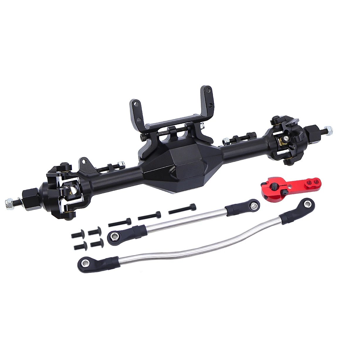 CNC Metaal Aluminium Voor Achter Rechte Complete As Set Voor 1/10 Axiale SCX10 II 90046 90047 RC Crawler Upgrade Onderdelen