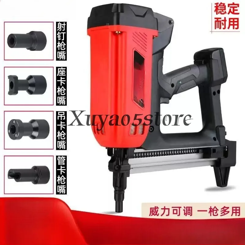 Gas nail gun for electricians and plumbers, concrete steel shooting nail gun for door, window and ceiling installation