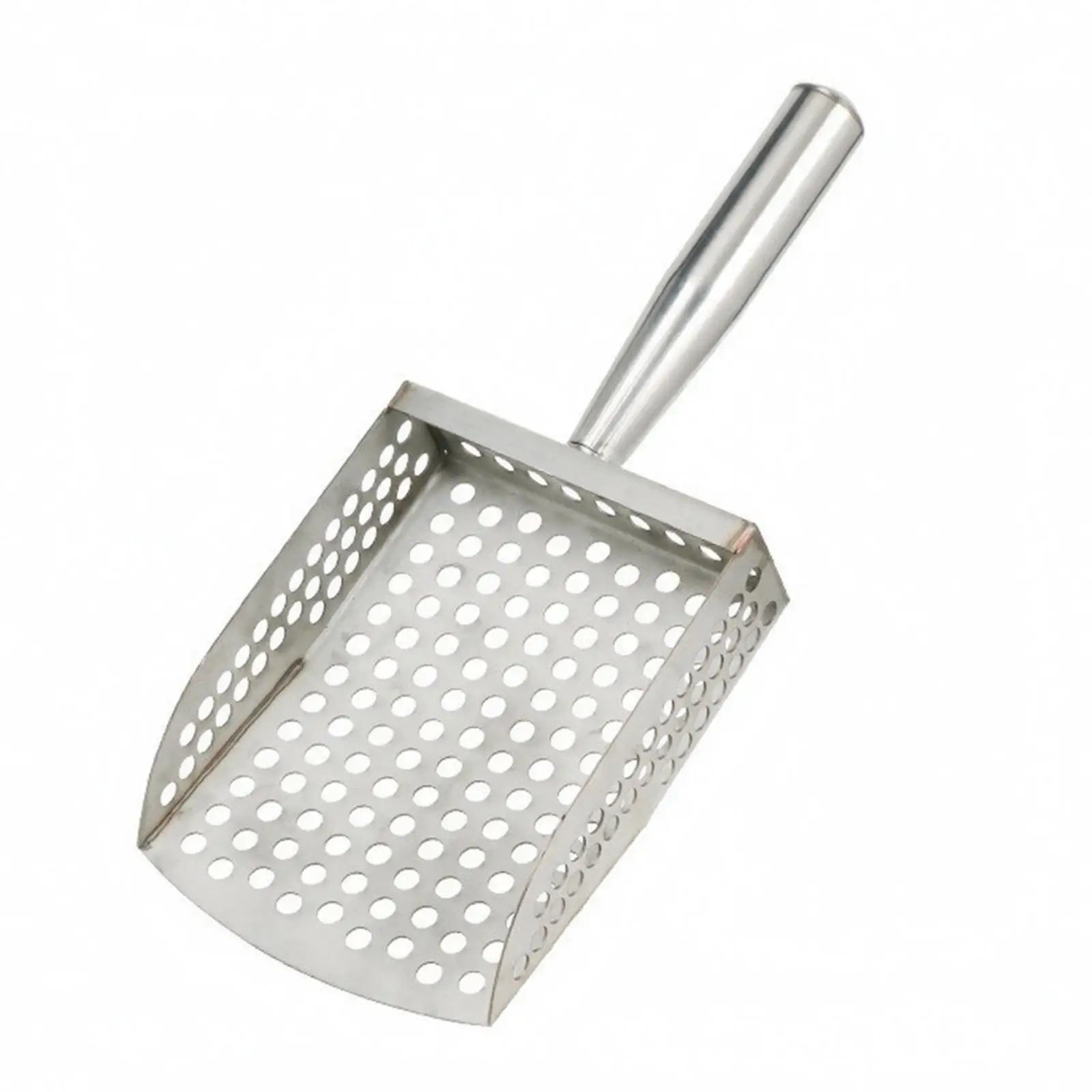 Perforated Beach Sand Sieve Shovel Stainless Steel Digging Tool with Curved Lower Edge for Shell Collecting Coastal Exploration