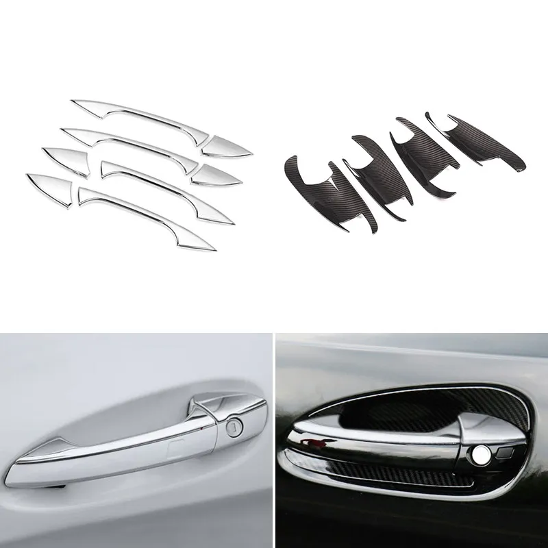 Carbon Fiber Texture Car Outer Door Handle /Bowl Cover Trim For Mercedes Benz C E GLK ML CLA Class W166 W117 X204 W204 W212 W246