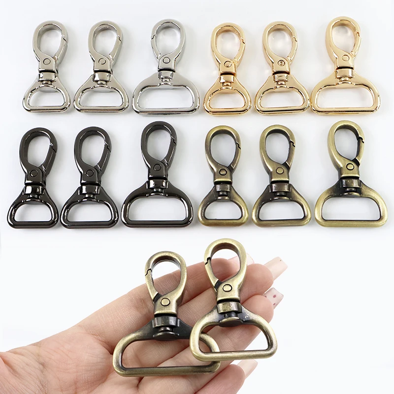 

5-20Pcs Swivel Lobster Clasp 15-32mm Metal Bag Strap Buckles Keychain Trigger Snap Hook Clip Carabiner Accessories for Handbags