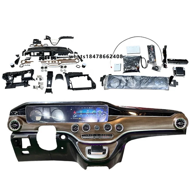 Conjunto de Painel de Controle Multifuncional para Carro com Display Integrado para Acessórios de Interior do Vito W447