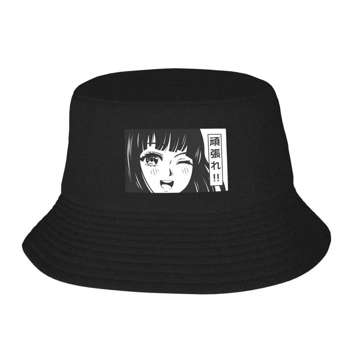 Manga Girl Japanese Writing Kawaii Girl Bucket Hat Anime Designer Hat Baseball For Men Women's