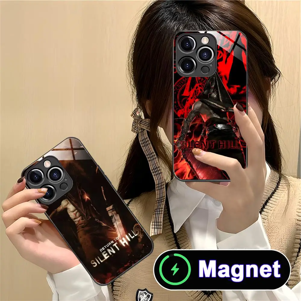 

Silent Hill Pyramid Phone Case for iPhone 17 16 15 14 13 12 11 Air Pro Max Plus Mini Glass MagSafe Cover