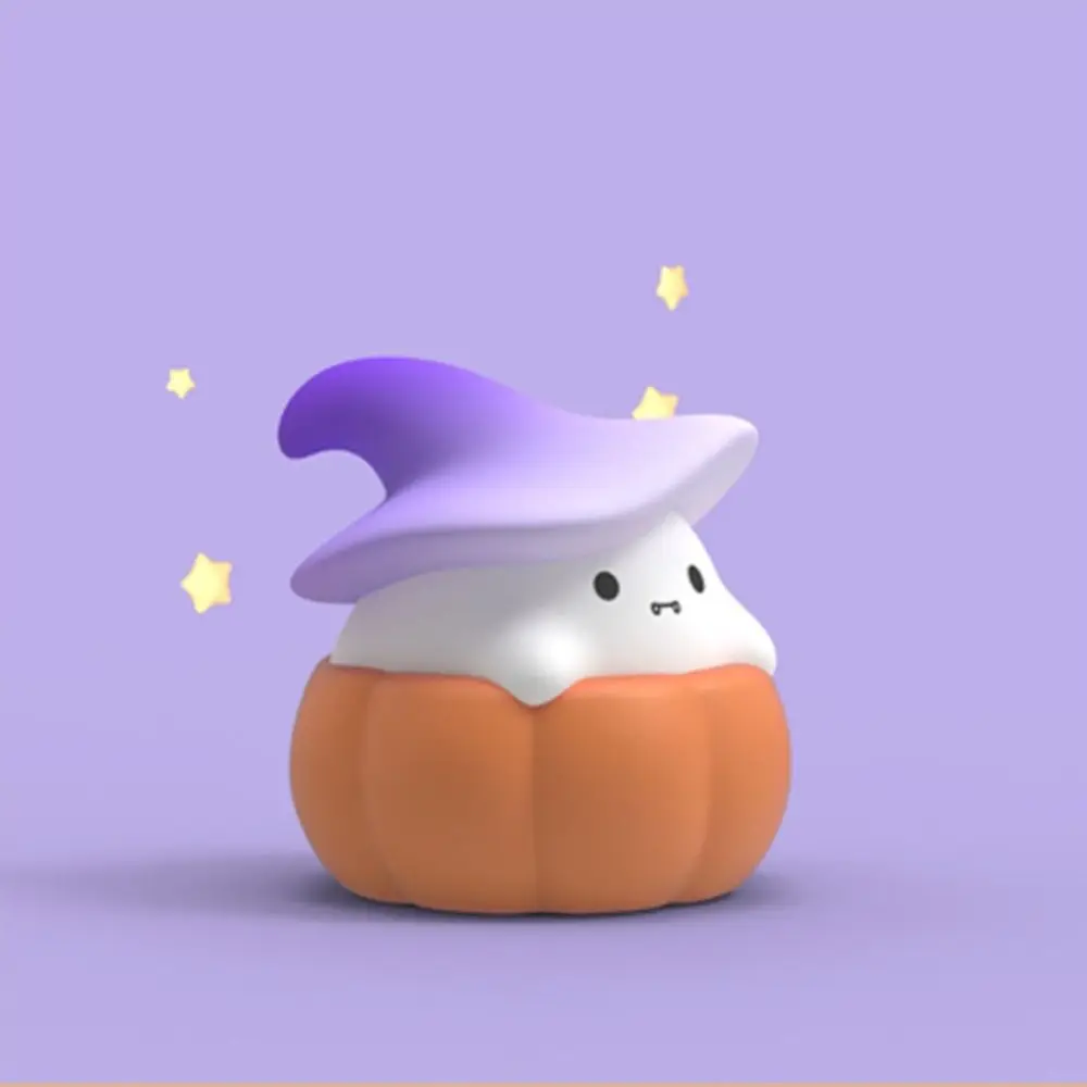 New Cute Night Light Silicone Pumpkin Ghost Nursery Sleeping Lamp Halloween Gifts Nightlights USB Rechargeable Table Lamp