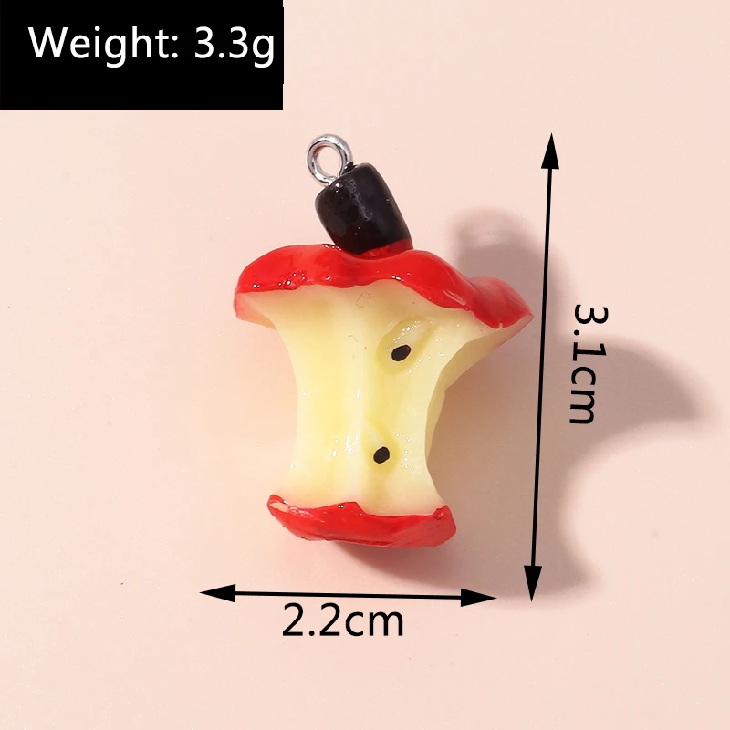 10 Stück niedliche, gemischte Anhänger in Form von Bananen und Orangen aus Harz, zum Basteln von Schmuck, Ohrringen, Halsketten, Armbändern und für DIY-Bastelarbeiten. – Detail 13