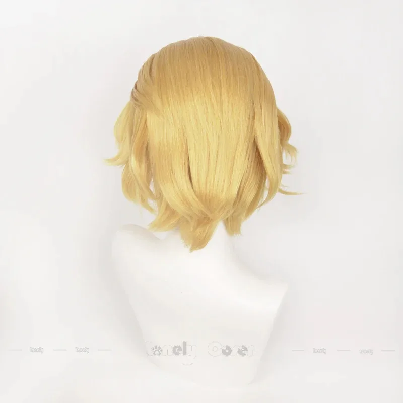 2025 22 أنيمي Dr.STONE ستانلي سنيدر شعر مستعار تأثيري أشقر أصفر أملس الظهر الشعر متوسط طول الباروكات للرجال النساء كرنفال حفلة #5