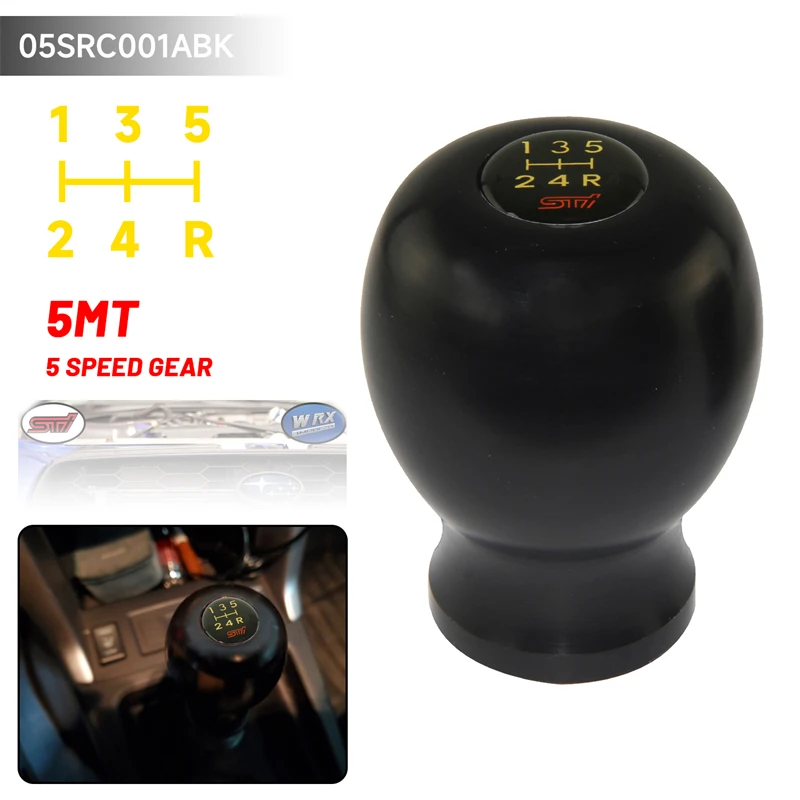 Shift Knob Legacy GDA GDB GC8 For Subaru WRX Impreza STI 5MT gear knob 1996-2007 Racing JDM Style M12x1.25 Nylon Black