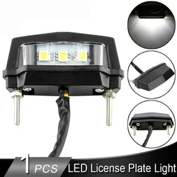 Motorcycle License Plate Light Multi Use Number 12V ABS Plastic Accessories Black Housing Lamp New Replacement