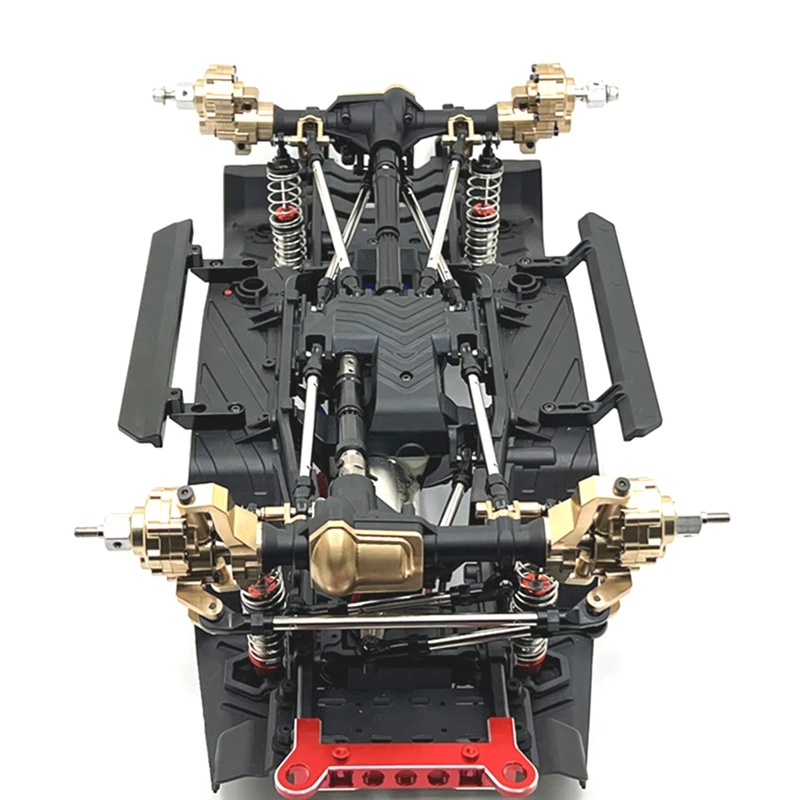 RC Car Upgrade Brass Rear Axle Rear Cover Set for 1/10 TRX4 HUANGBO 1/10 R1001 R1002 R1003 RC Car Toy Parts [A17I Toy]