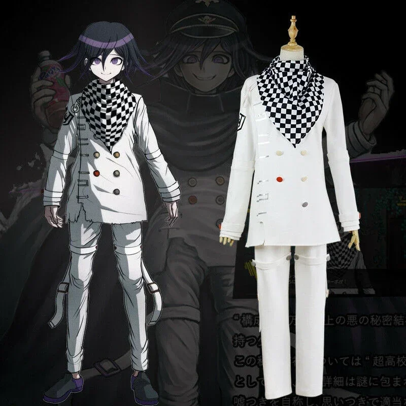 Anime Danganronpa V3 Shirogane Tsumugi Ouma kokichi Cosplay Costume Japanese Game School Uniform Suit Halloween Full Set