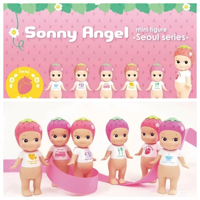

Sonny Angel Cherub Series Anime Figure Blind Box Strawberry Doll Collectible Ornament For Children Fans Christmas Birthday Gift