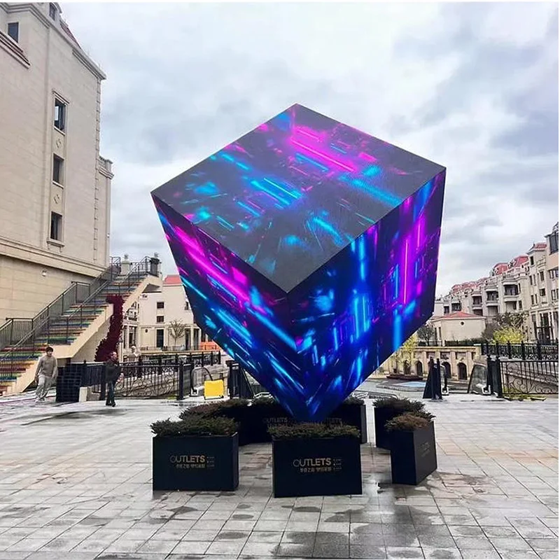 LED Indoor And Outdoor Full-color  LED Display High Resolution LED Display Cube Screen