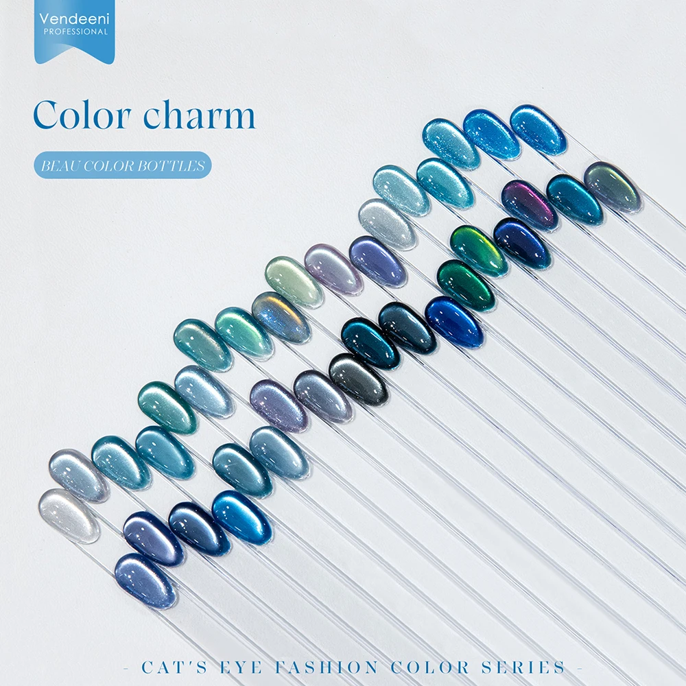 Vendeeni 36 Farben/Set Gletscherblauer Katzenaugen-Gel-Nagellack Magnetischer UV-LED-Gel Traumhaftes Meerblau Katzenaugen-Gel-Lack mit Display – Detail 4