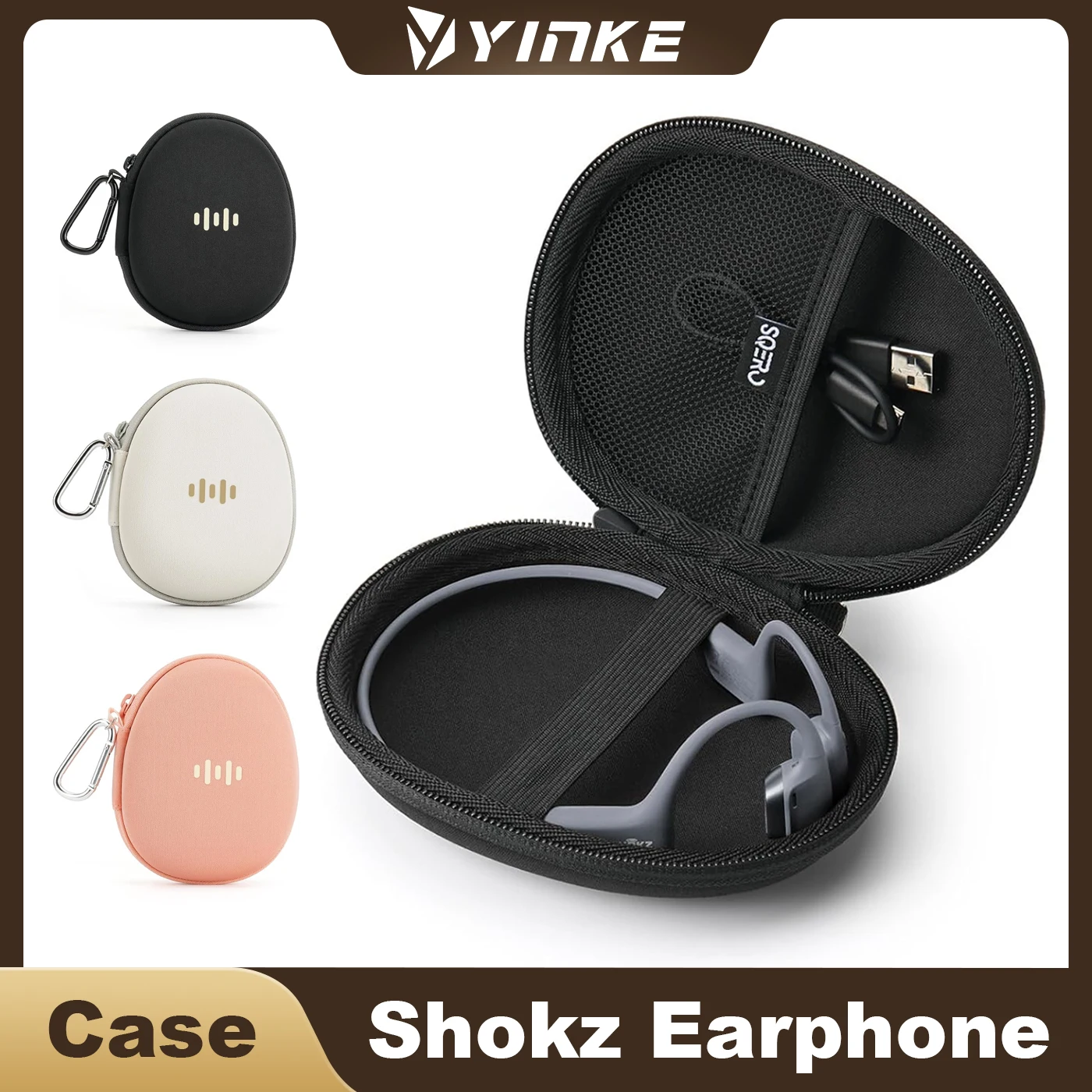 Headphone Case for Shokz OpenRun Pro 2/OpenRun/OpenSwim Pro/OpenMove Bone Conduction Earphones, Portable Travel Carrying Case